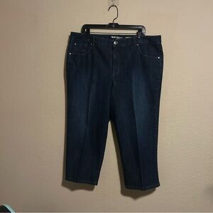 Dark Blue Denim Capris